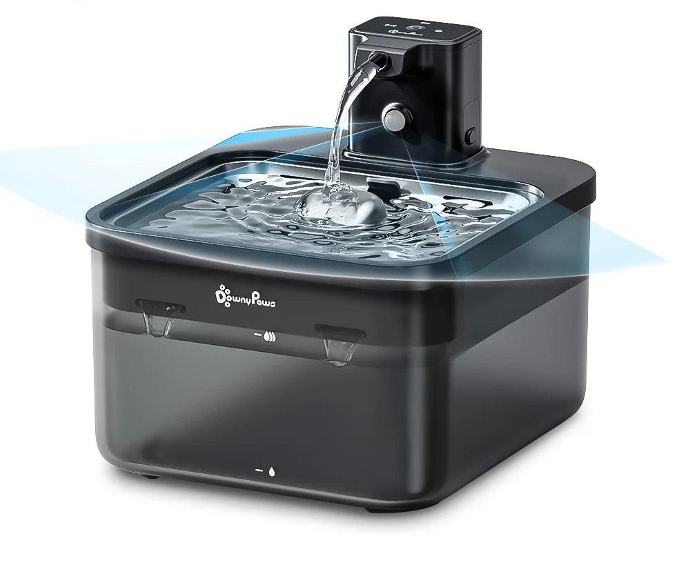 Automatic Wireless Pet Water Fountain: Durable Stainless Steel Design with Battery & Sensor