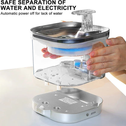 Smart-Cat Water Fountain - Wireless, Rechargeable, and Filtration System